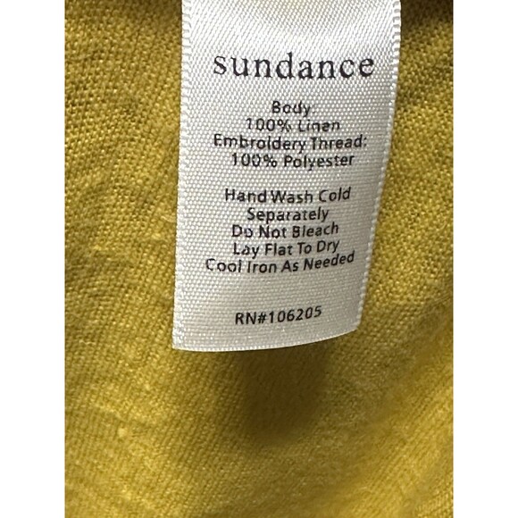 Sundance Size XL Sintra Dreams Embroidered Floral Linen Chemise Dress Boho - Picture 9 of 9